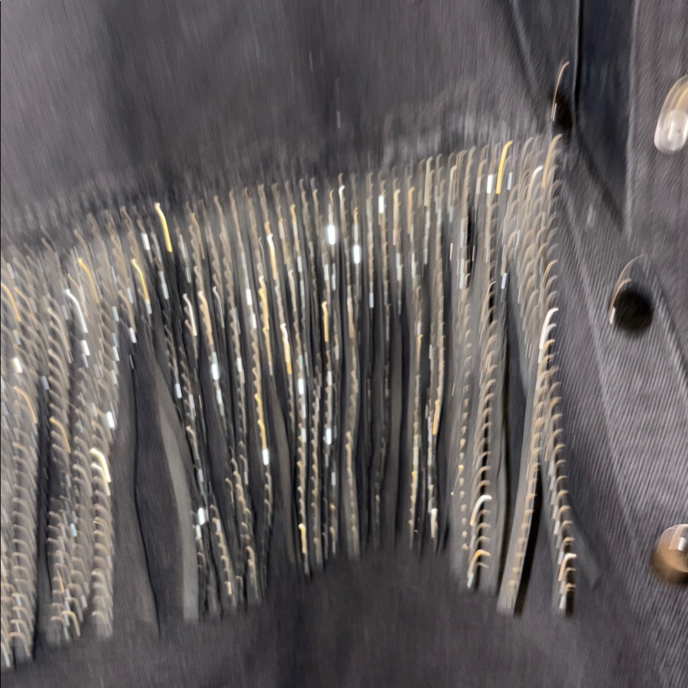 Black fringe crop jacket - Picture 4 of 8